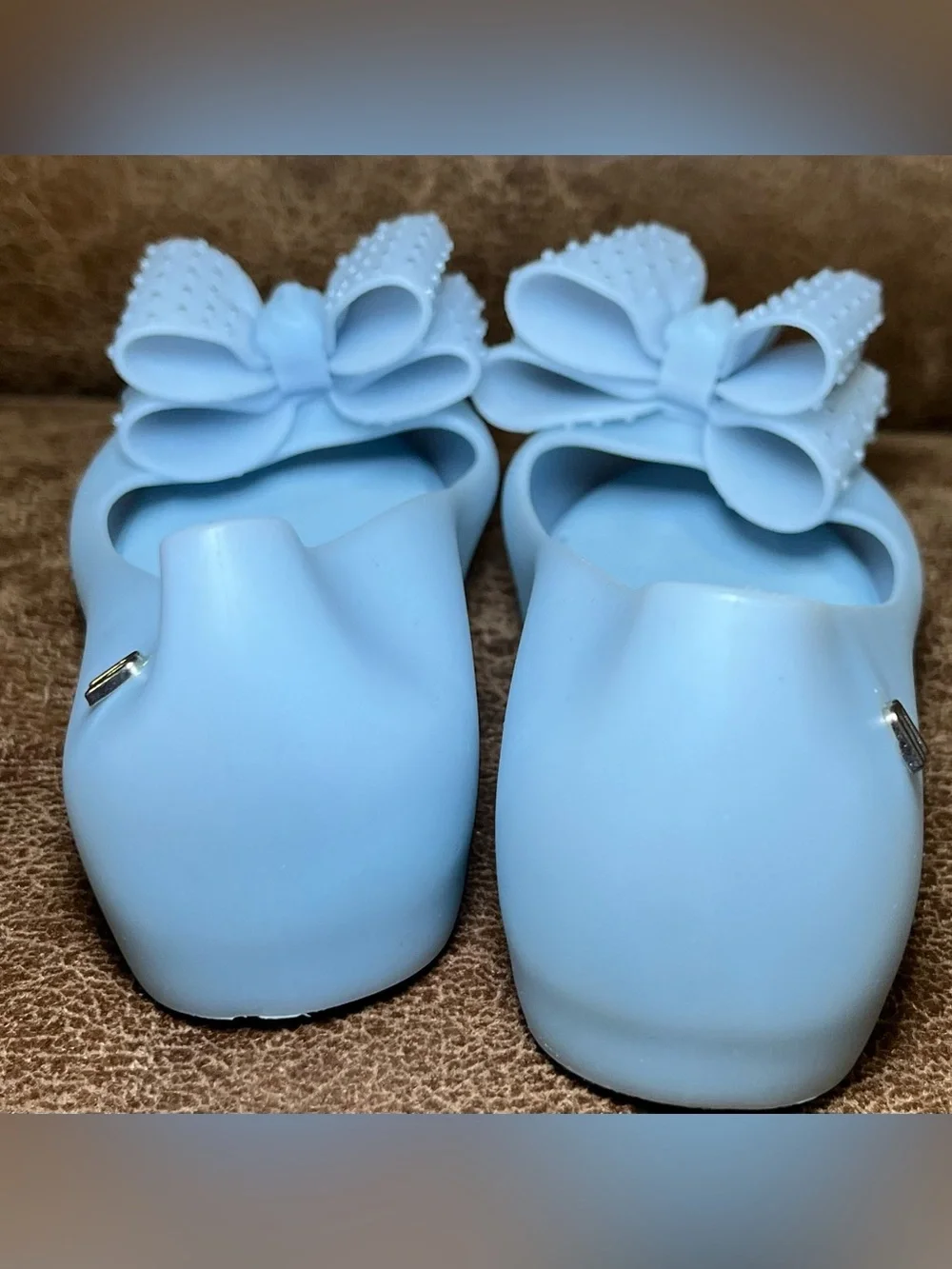 Mini Melissa Ultragirl Sweet XI BB Mary Jane Dress Shoes Blue/SilverDot Bow US 1
